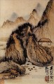 下尾 岩の窪みにある源泉 1707年 古い中国人
